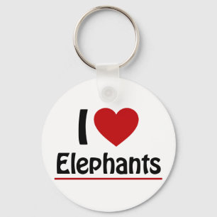 Llavero Me encantan los elefantes