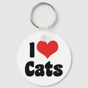 Llavero Me encantan los gatos del corazón - el amante del