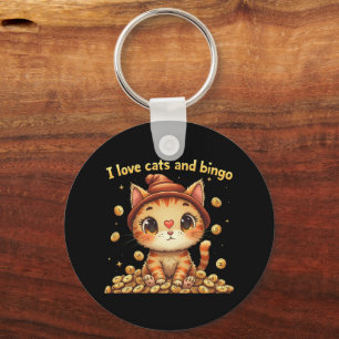 Llavero Me encantan los gatos y el bingo perfecto bingo