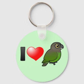 Llavero Me encantan los loros marrones