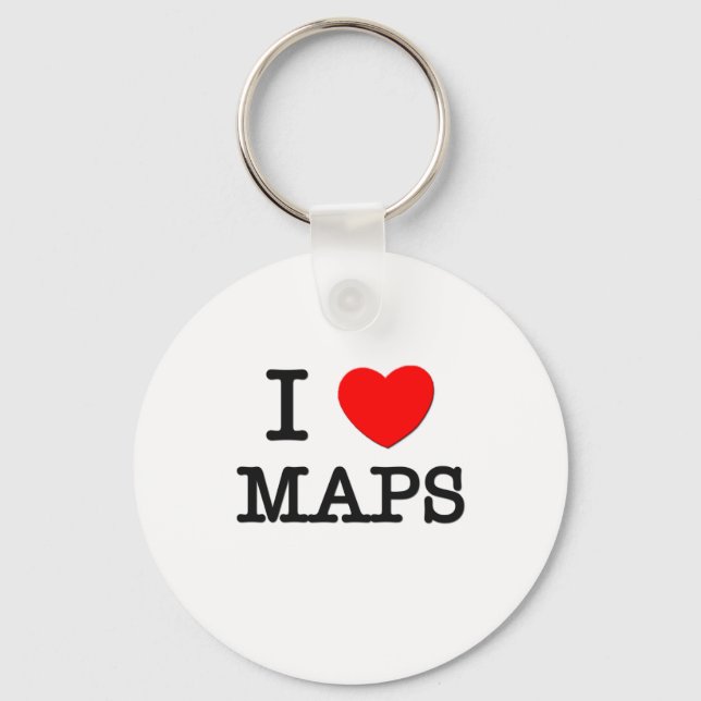 Llavero Me encantan los mapas (Anverso)