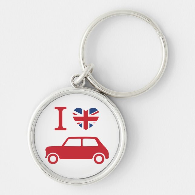 Llavero Me encantan los Mini Coopers - Rojo (Frente)
