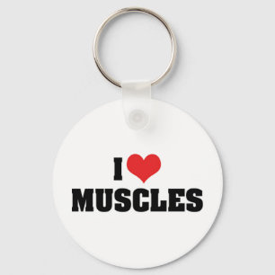 Llavero Me encantan los músculos del corazón - Constructor