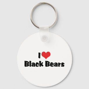 Llavero Me encantan los osos negros del corazón