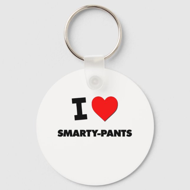 Llavero Me encantan los pantalones inteligentes (Anverso)