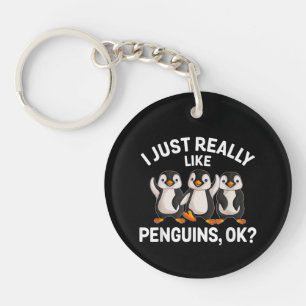 Llavero Me Encantan Los Pingüinos Vale Divertido Amante De