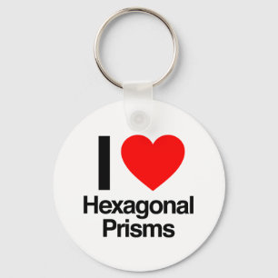 Llavero me encantan los prismas hexagonales