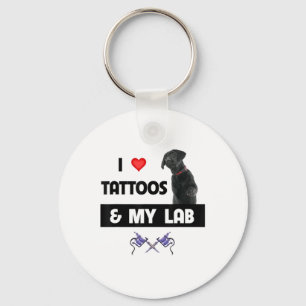 Llavero Me Encantan Los Tatuajes Y Mi Labrador Recuperador