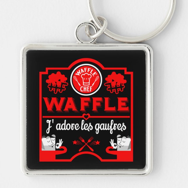 Llavero Me encantan los Waffles (Frente)