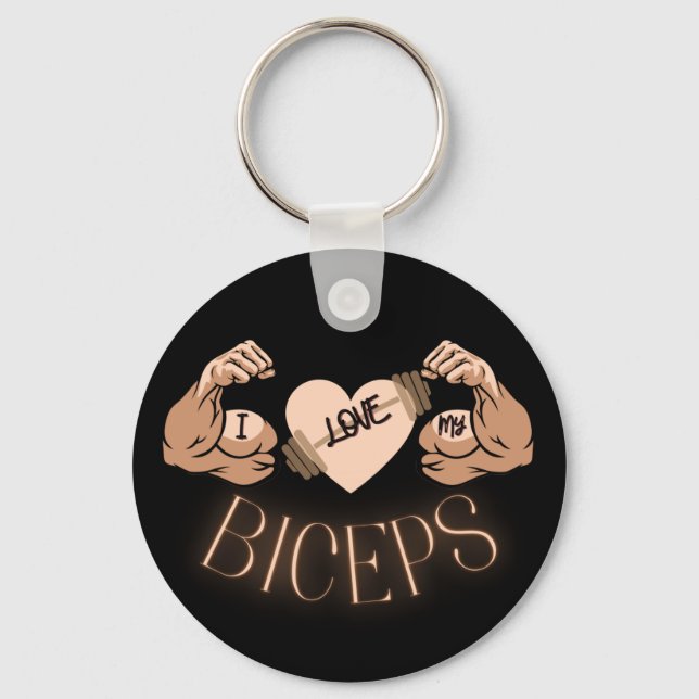 Llavero Me encantan mis biceps (Anverso)