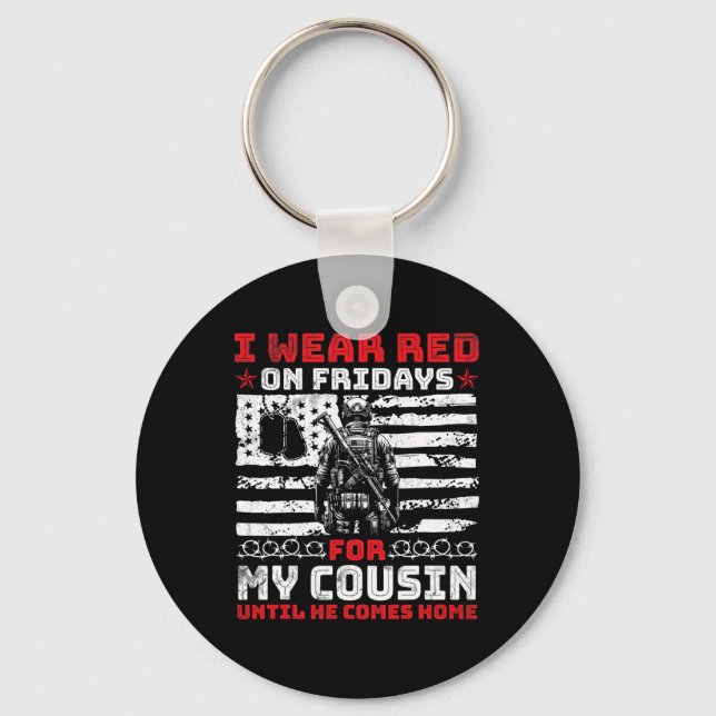 Llavero Me Encanto De Llevar Rojo Los Viernes Para Mi Prim (Anverso)