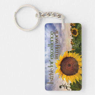 Llavero "Me esfuerzo por la excelencia" Motivación Afirmac