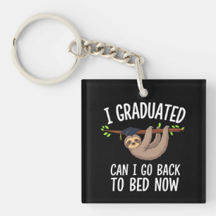 Llavero Me gradué ¿Puedo volver a la cama ahora perezoso