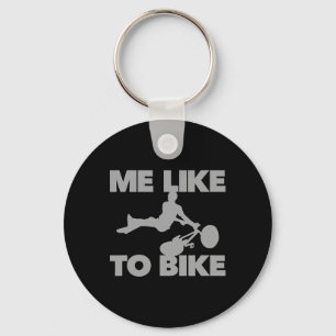 Llavero Me gusta andar en bicicleta divertida bicicleta de