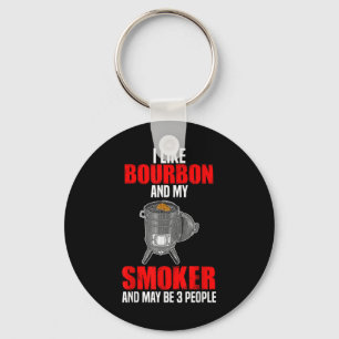 Llavero Me Gusta Bourbon Mi Fumador 3 Personas Funny Bbq B