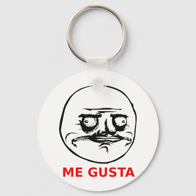 Llavero Me gusta cara con texto (Anverso)