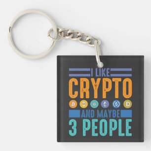 Llavero Me Gusta Crypto y Quizás 3 Personas, Crypto Lover