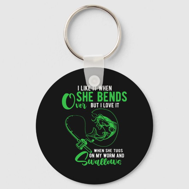 Llavero Me Gusta Cuando Se Aprecia Por La Pesca Graciosa. (Anverso)