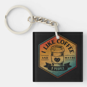 LLAVERO ME GUSTA EL CAFÉ Y QUIZÁS 3 PERSONAS
