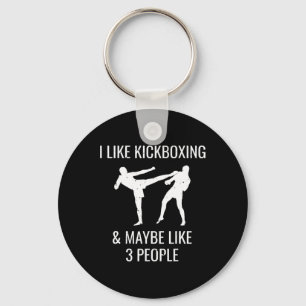 Llavero Me gusta el kickboxing y quizás 3 personas cool ar