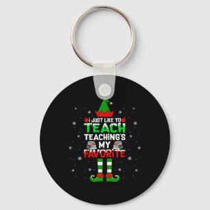 Llavero Me gusta enseñar Enseñar es mi Navidad favorita