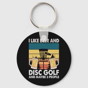 Llavero Me gusta la cerveza y el golf de disco y quizás la