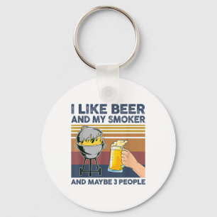 Llavero Me Gusta La Cerveza Y Mi Fumador Y Quizá 3 Persona