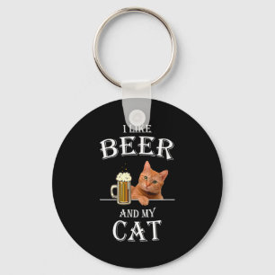 Llavero Me Gusta Mi Gato Y Cerveza Gatos Cerveza Frase Pap