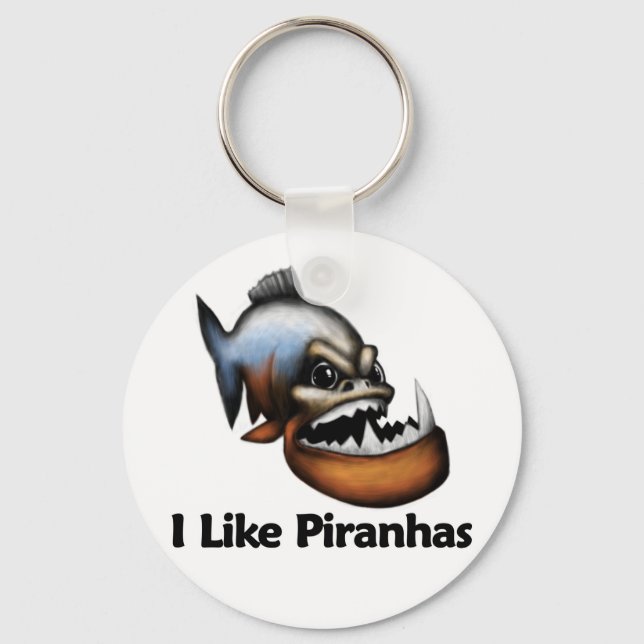 Llavero Me Gusta Piranhas (Anverso)