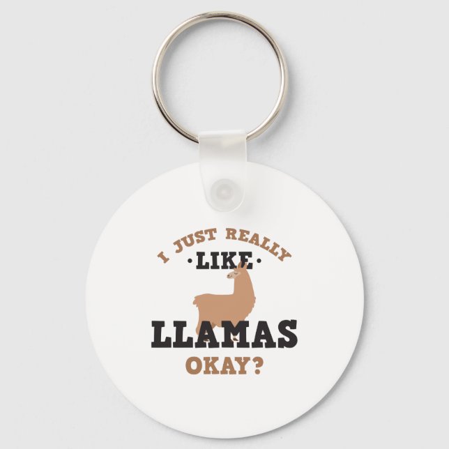 Llavero Me Gusta Realmente Llamas Cita Graciosa Keychain (Anverso)
