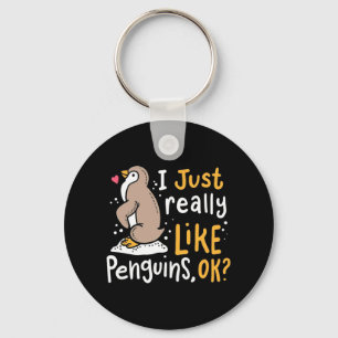 Llavero Me Gusta Realmente Que Los Pingüinos Ok