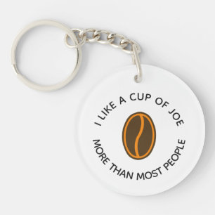 Llavero Me gusta una taza de joe más...   Frases divertida