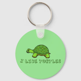 Llavero Me Gustan Las Tortugas De Color Verde