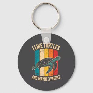 Llavero Me gustan las tortugas y tal vez 3 personas divert