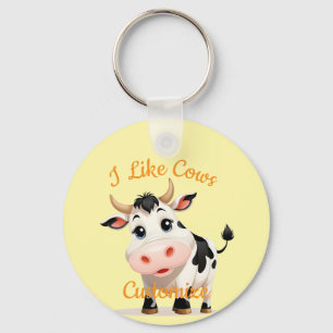 Llavero Me gustan las vacas Arte Thunder_Cove