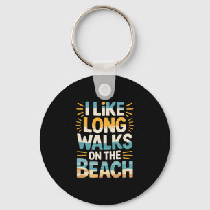Llavero Me gustan los largos paseos por la playa turista d