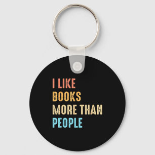 Llavero Me gustan más los libros que las personas divertid