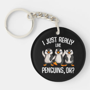 Llavero Me gustan mucho los pingüinos Niñas Niños Mujeres 