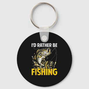 Llavero Me gustaría estar pescando pescador divertido ama 