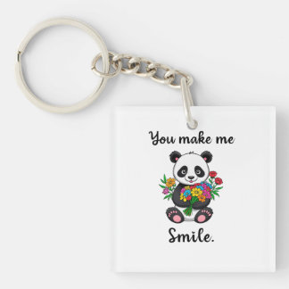 Llavero Me Haces Sonreír Panda Lindo