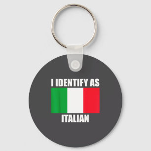 Llavero Me identifico como italiano bandera divertida de I