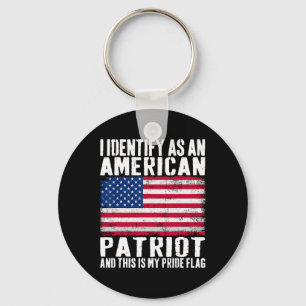 Llavero Me identifico como un patriota americano, este es