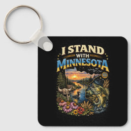 Llavero Me mantengo con Minnesota