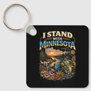 Llavero Me mantengo con Minnesota