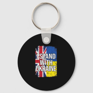Llavero Me mantengo con Ucrania Británico Reino Unido Ucra