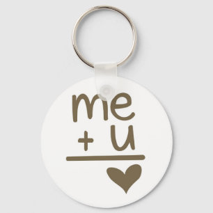 Llavero Me Plus You Equals Love Doodle Keychain