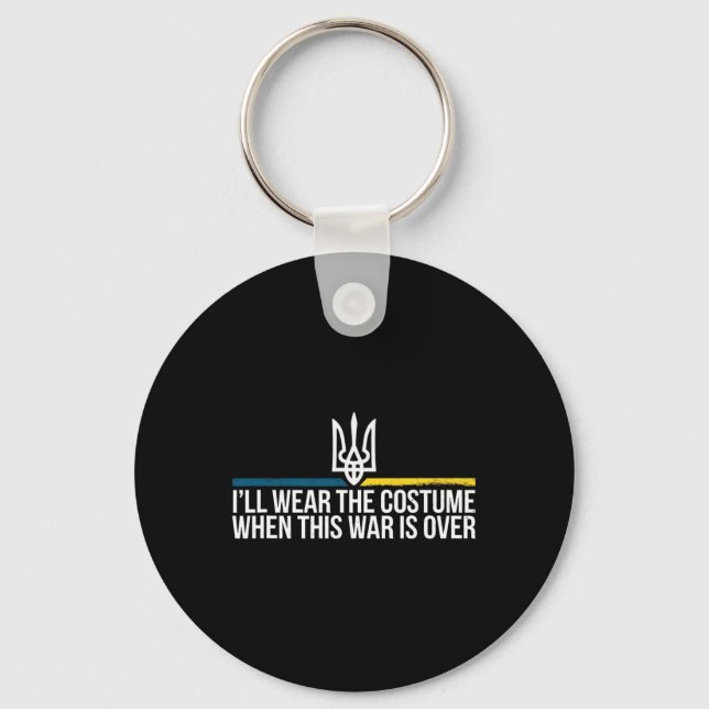 Llavero Me pondré el disfraz cuando esta guerra termine Uc (Anverso)