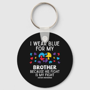 Llavero Me pongo azul por mi hermano lucha conciencia del 