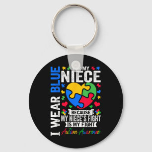 Llavero Me Pongo Azul Por Mi Niña, Tía Del Día De Concienc
