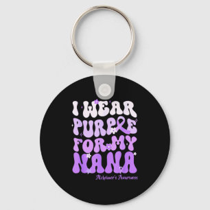 Llavero Me pongo morado por mi Nana Heimers de concienciac